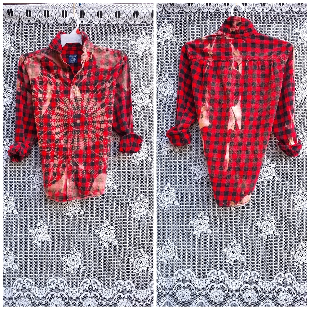 Bleach Distressed Flannel